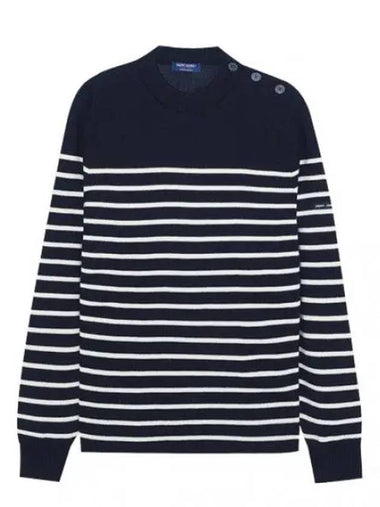 Galiote V R Navy Ecume 7120 KH Long Sleeve T Shirt - SAINT JAMES - BALAAN 1