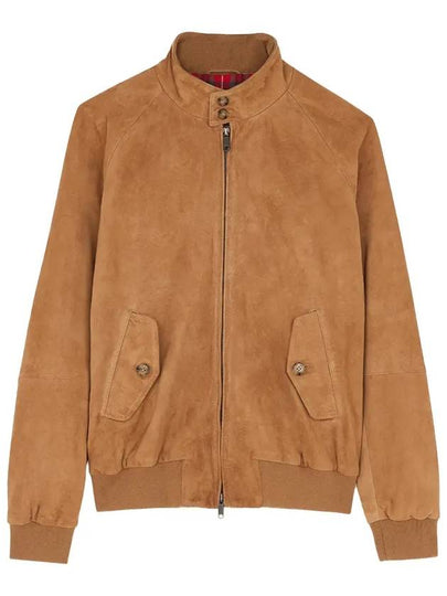 suede zip-up jacket light brown - BARACUTA - BALAAN 2