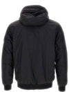 Men's Garment Dyed Crinkle Reps Recycled Nylon Primaloft TC Hooded Jacket Black - STONE ISLAND - BALAAN 4