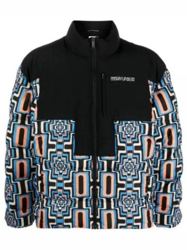 Geometric Print Quilted Zipper Padded - MARCELO BURLON - BALAAN 2