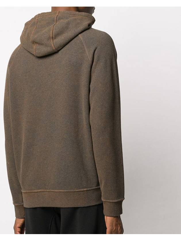 Dust Colour Treatment Hoodie Brown - STONE ISLAND - BALAAN 5