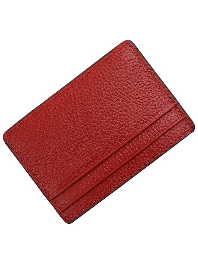 Pebble Leather Card Wallet Red - MICHAEL KORS - BALAAN 8