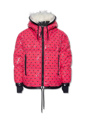 Women's Grenoble Dot Pattern Padding Fuchsia - MONCLER - BALAAN 1