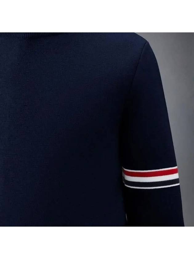 Men's Milan Stitch Armband Crew Neck Knit Top Navy - THOM BROWNE - BALAAN 6