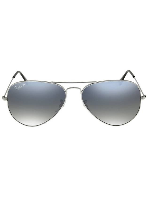 Ray Ban Aviator Gradient Polarized Blue/Grey Unisex Sunglasses RB3025 004/78 58 - RAY-BAN - BALAAN 2