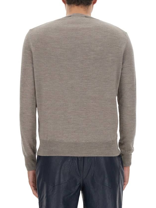 Embroided Logo Merino Wool Knit Top Grey - VIVIENNE WESTWOOD - BALAAN 4