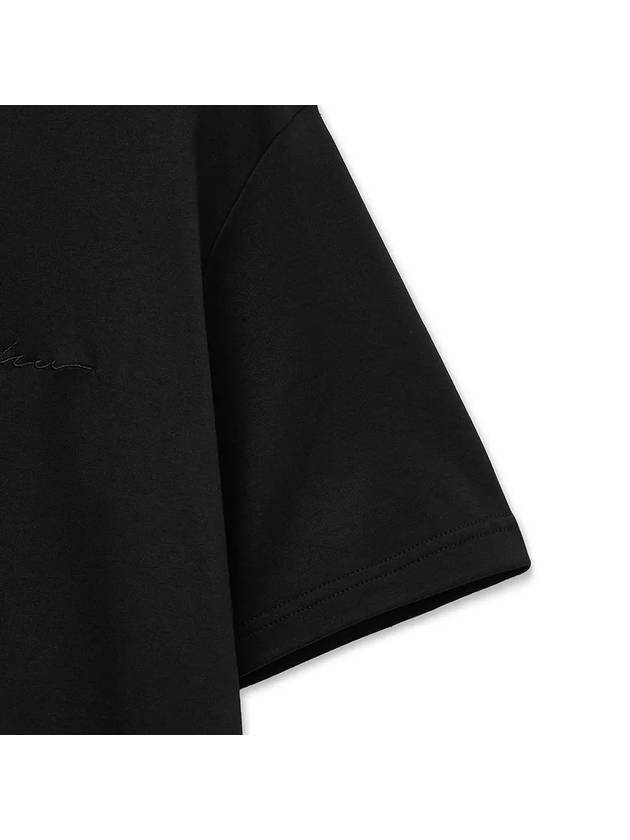 Silk Blended Luxe Short Sleeve T-Shirt Black - NOIRER - BALAAN 6