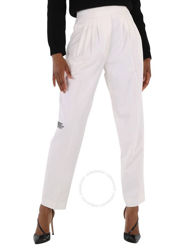 location print straight pants white - BURBERRY - BALAAN 2