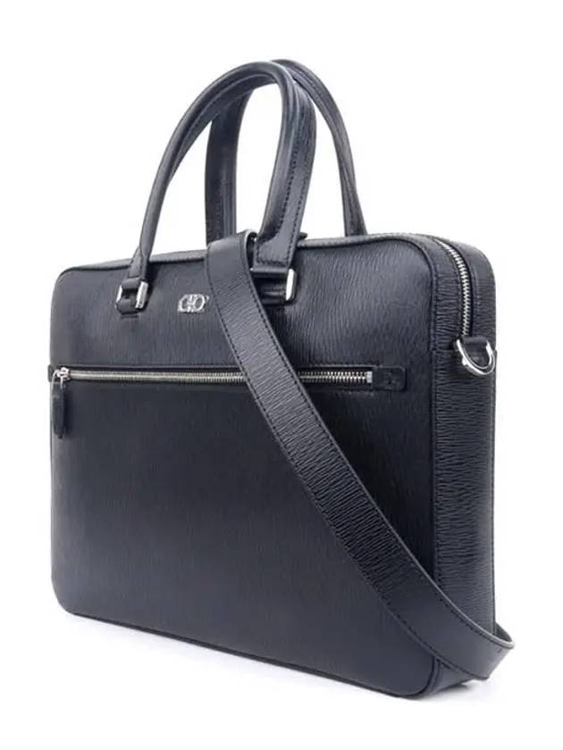 Gancini Business Bag Black - SALVATORE FERRAGAMO - BALAAN 3