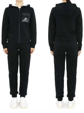 Kids Waffen Pocket Hooded Zip up Pants Set Black 8M00006 899PS 999 12 14A Adults can be worn - MONCLER - BALAAN 1