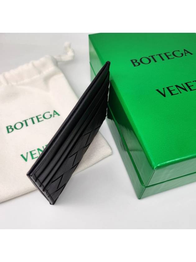 Intrecciato Leather Card Wallet Black - BOTTEGA VENETA - BALAAN 5