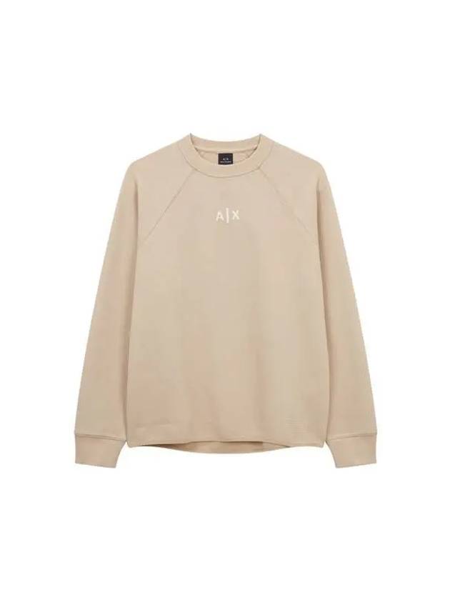 Men s Raglan Sleeve Waffle Sweatshirt Beige - ARMANI EXCHANGE - BALAAN 1