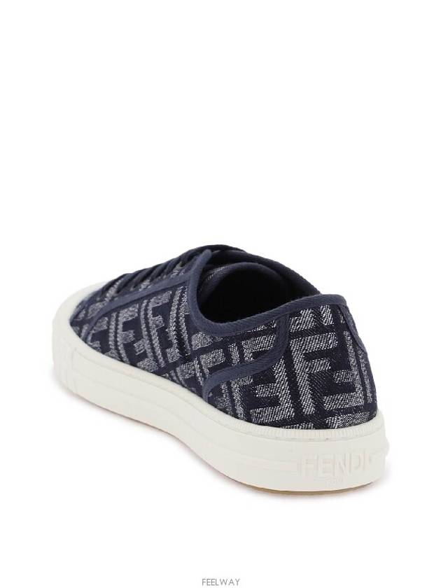 Domino FF Morty Denim Low Top Sneakers Blue - FENDI - BALAAN 5