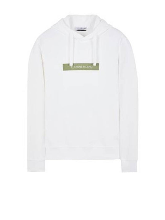 Micro Graphics Four Print Cotton Fleece Hoodie White - STONE ISLAND - BALAAN 2