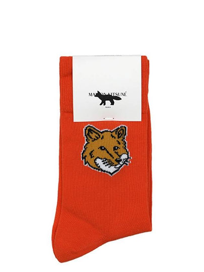 Fox Head Socks Orange - MAISON KITSUNE - BALAAN 2