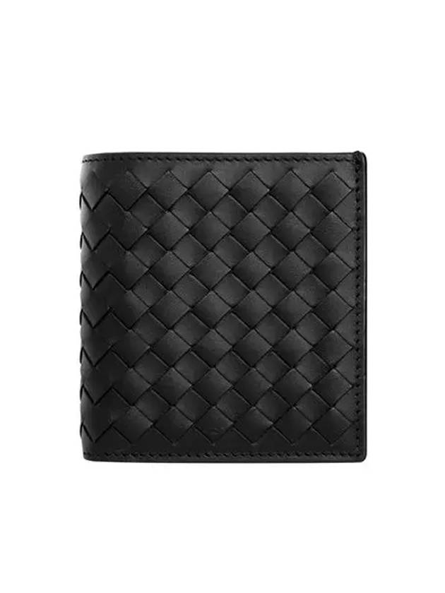 Intrecciato Small Folder Half Wallet Black - BOTTEGA VENETA - BALAAN 4