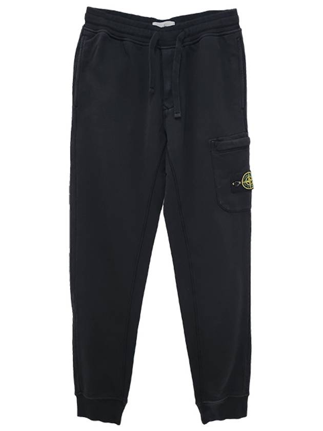 Cotton Fleece Cargo Truck Pants Black - STONE ISLAND - BALAAN 3