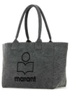 Yenky Embroidered Logo Small Tote Bag Grey - ISABEL MARANT - BALAAN 2