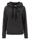 Malibu Logo Print Hooded Top Washed Black - ISABEL MARANT - BALAAN 1