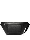 Jumbo GG Monogram Leather Belt Bag Black - GUCCI - BALAAN 1