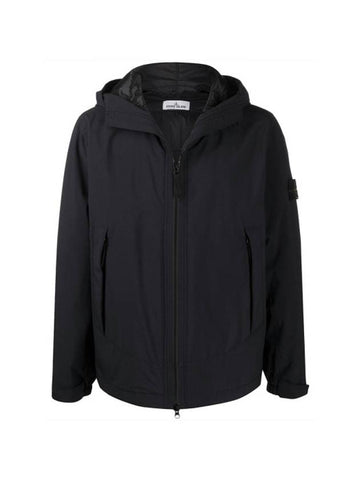 Primaloft Insulation Soft Shell-R Hooded Jacket Black - STONE ISLAND - BALAAN 1