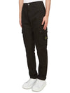 Wappen Patch Old Treatment Slim Fit Cargo Straight Pants Black - STONE ISLAND - BALAAN 3