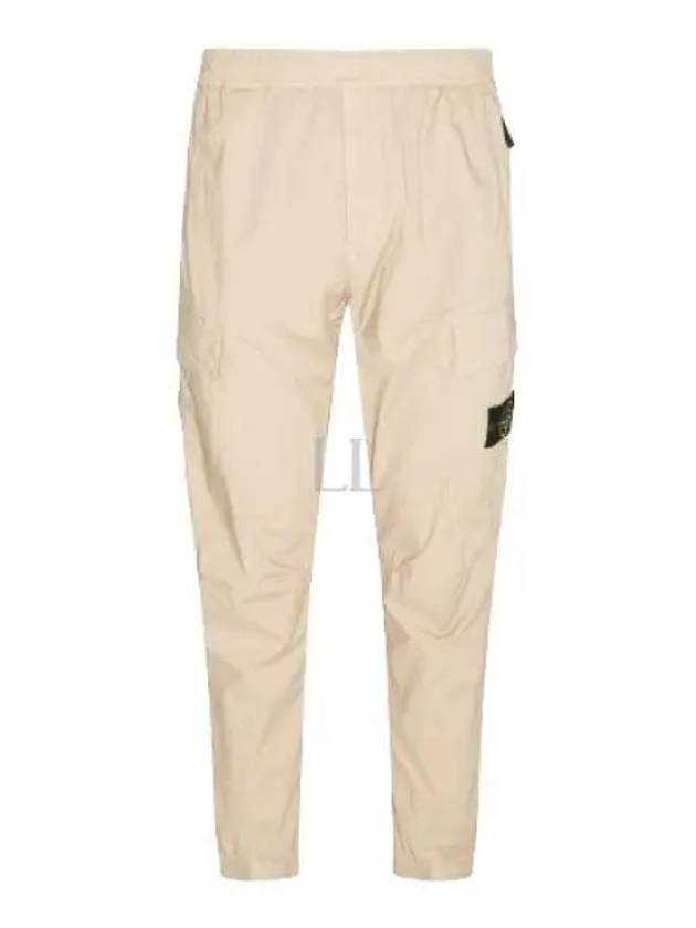 Stretch Cotton Tela Paracadute Cargo Straight Pants Sand - STONE ISLAND - BALAAN 2