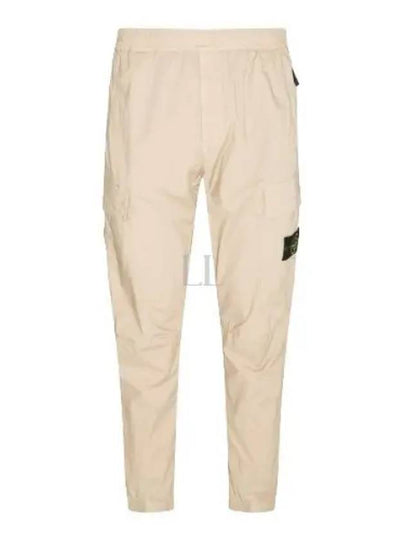 Stretch Cotton Tela Paracadute Cargo Straight Pants Sand - STONE ISLAND - BALAAN 2