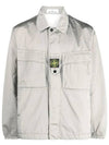 Lightweight Shirt Jacket Silver - STONE ISLAND - BALAAN 2