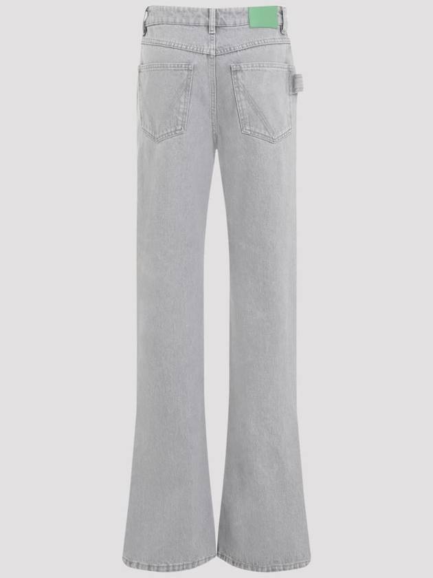 Flare Denim Jeans Light Grey Wash - BOTTEGA VENETA - BALAAN 3