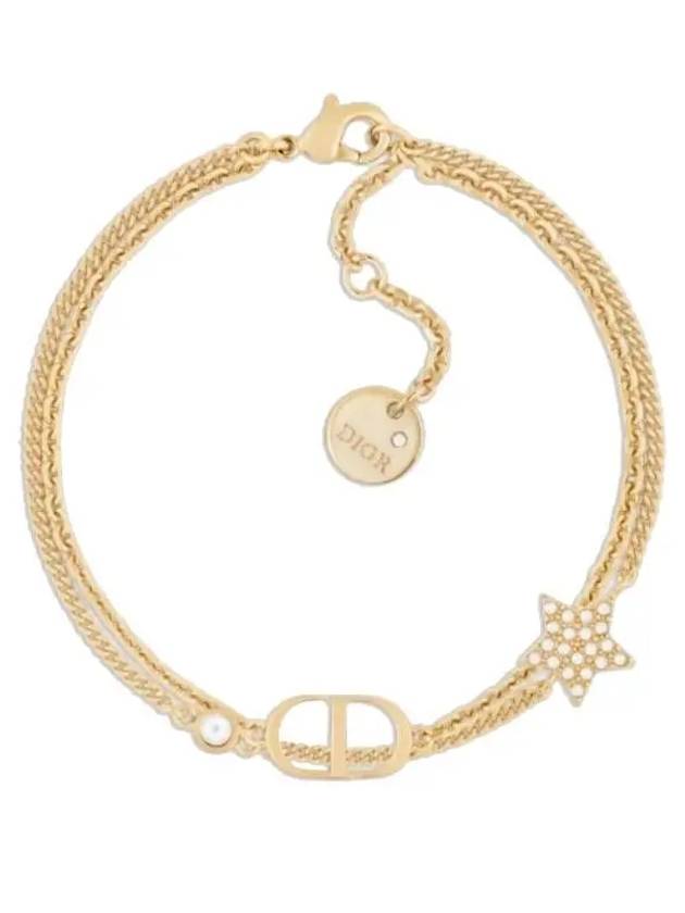 Women's Petite CD Double Bracelet Gold - DIOR - BALAAN.