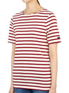 Levant Modern Striped Short Sleeve T-Shirt Red - SAINT JAMES - BALAAN 8