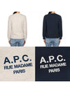 Women's Tina Logo Sweat Sweatshirt Navy - A.P.C. - BALAAN 9