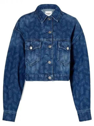 TADIA Denim Crop Jacket - ISABEL MARANT ETOILE - BALAAN 1