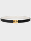 Medium reversible frame Triomphe belt Taurillon natural calfskin black white cotton - CELINE - BALAAN 4