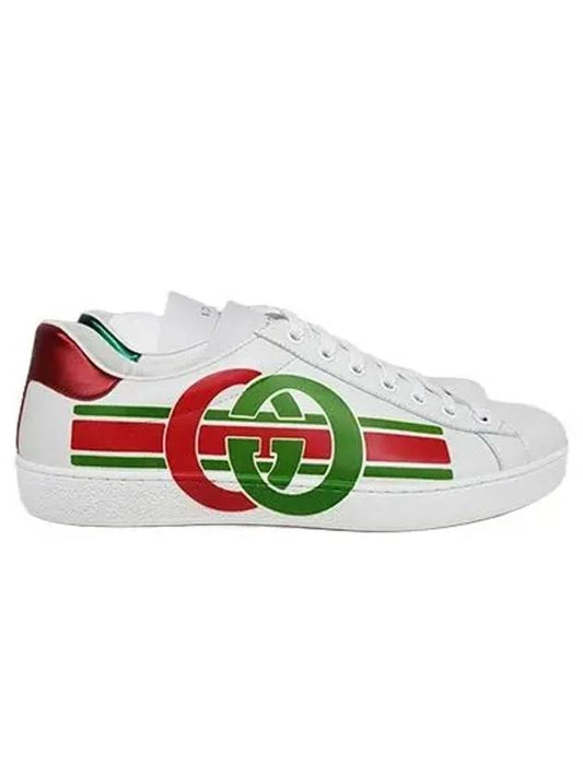 Ace Interlocking G Low Top Sneakers White - GUCCI - BALAAN.