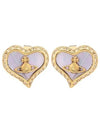 Petra Heart Pendant Layered Earrings Purple - VIVIENNE WESTWOOD - BALAAN 2