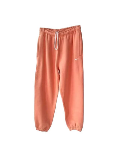 NRG Solo Swoosh Fleece Track Pants Healing Orange - NIKE - BALAAN 1