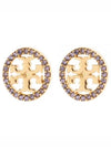 Miller Crystal Stud Earrings Gold - TORY BURCH - BALAAN 2