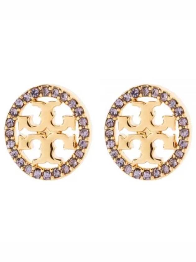 Miller Crystal Stud Earrings Gold - TORY BURCH - BALAAN 2