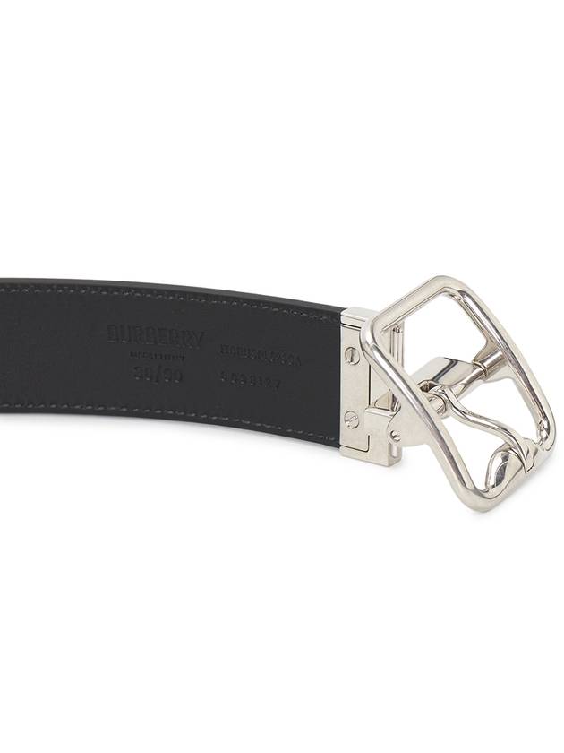 Check Pattern Buckle Leather Belt Blue - BURBERRY - BALAAN 6