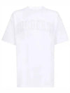 Lace Logo Cotton Oversized Short Sleeve T-Shirt White - BURBERRY - BALAAN 2