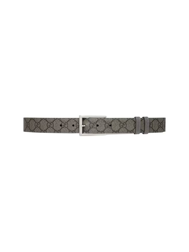 Square Buckle Reversible Belt Grey - GUCCI - BALAAN 1