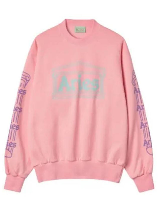 Aries column sweatshirt pink t shirt - ARIES - BALAAN 1