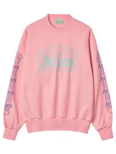 Aries Column Sweatshirt Pink - ARIES - BALAAN 1