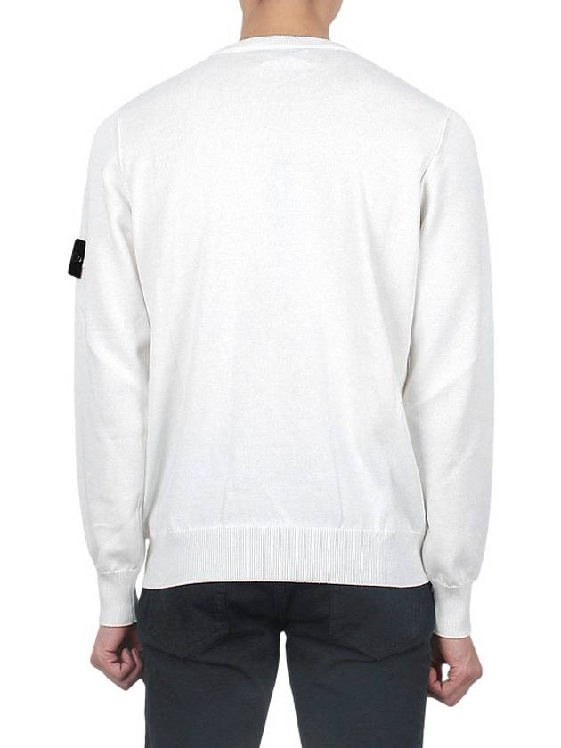 Crewneck Soft Cotton Knit Top White - STONE ISLAND - BALAAN 5