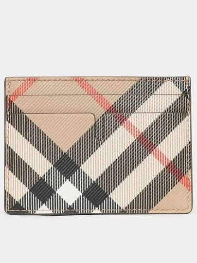 Check Card Case Wallet Beige - BURBERRY - BALAAN 2