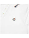 Logo Patch Short Sleeve Polo Optical White - MONCLER - BALAAN 6