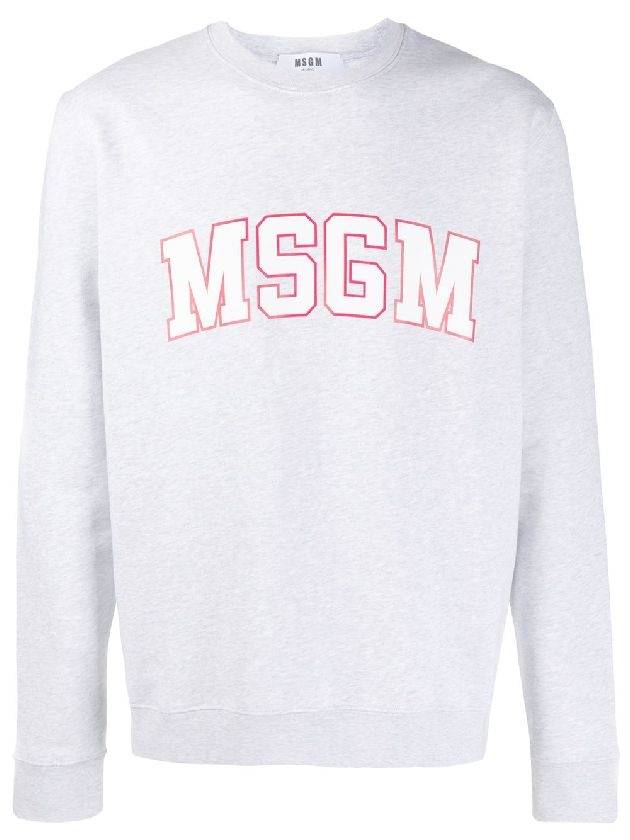 Logo Print Sweatshirt Grey - MSGM - BALAAN 1