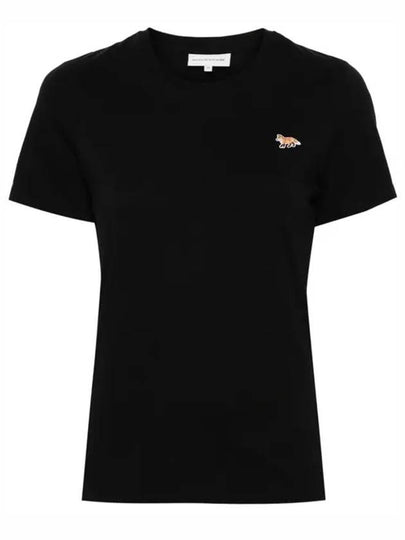 Baby Fox Patch Regular Short Sleeve T-Shirt Black - MAISON KITSUNE - BALAAN 2